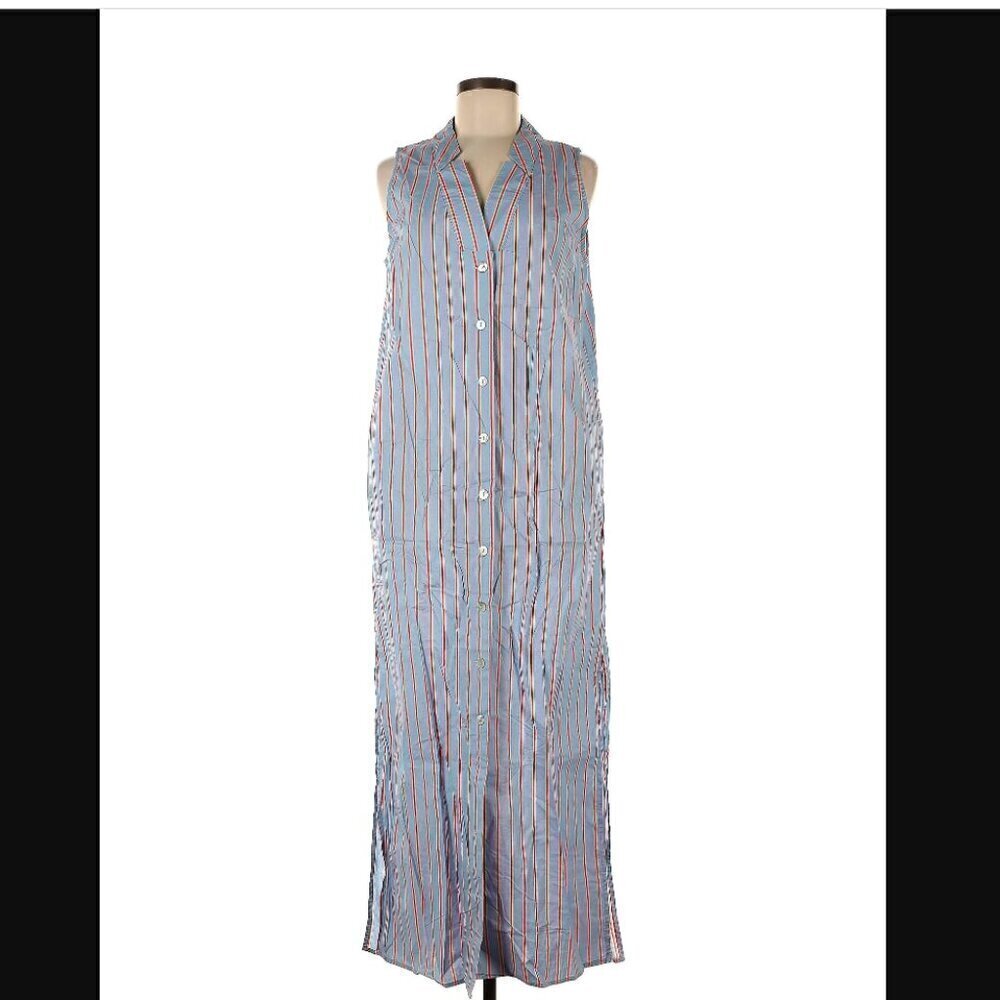 Tuckernuck Pomander Place  Maxi Dress womens M Blue Striped Lara Summer Dress - Picture 3 of 11